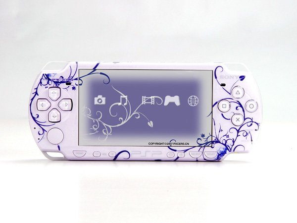 VINYL SKIN for Sony new PSP 2000 Deep Blue Theme t03