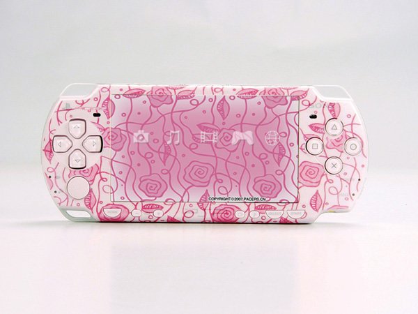 VINYL SKIN for Sony new PSP 2000 Pink Rose Theme t06