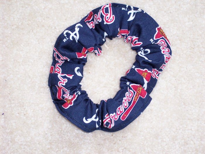 Atlanta Braves Baseball Fabric Hair Scrunchie Scrunchies MLB