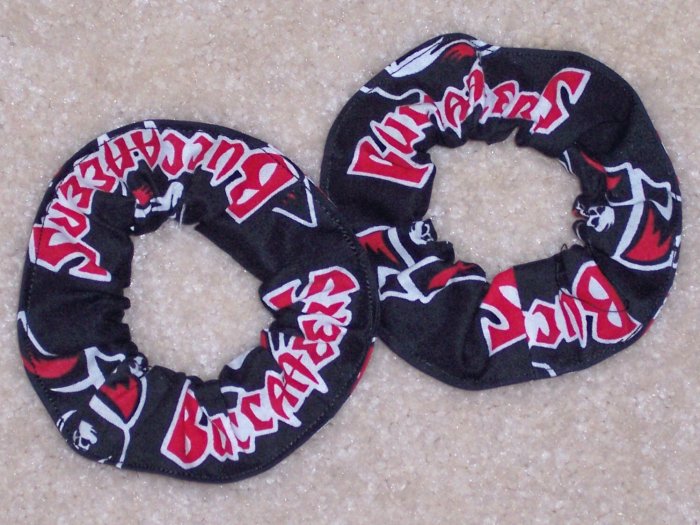 2 Tampa Bay Buccaneers Football Fabric Hair Scrunchies Scrunchie NFL