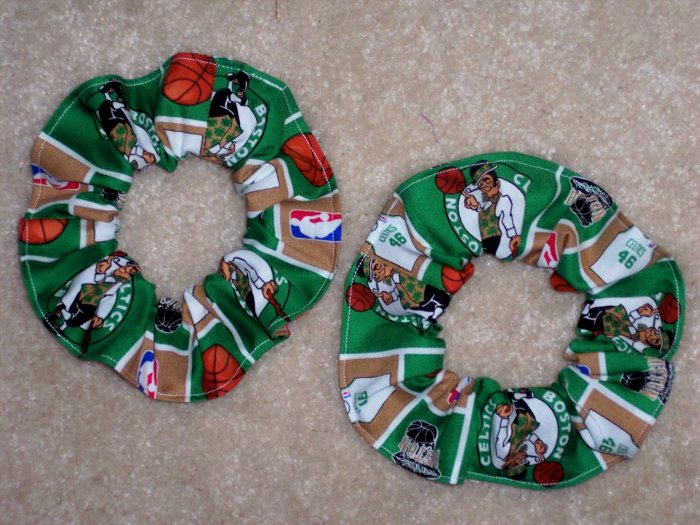 Boston Celtics Basketball Fabric Hair Scrunchie Scrunchies NBA