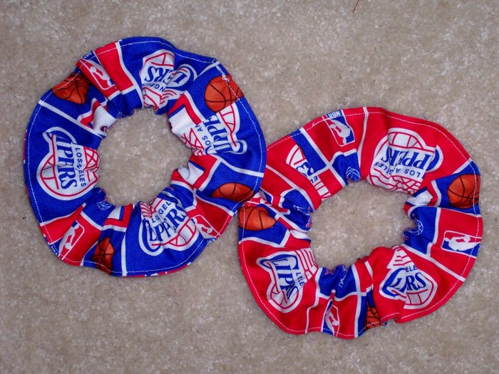 Los Angeles Clippers basketball Fabric Hair Scrunchie Scrunchies NBA