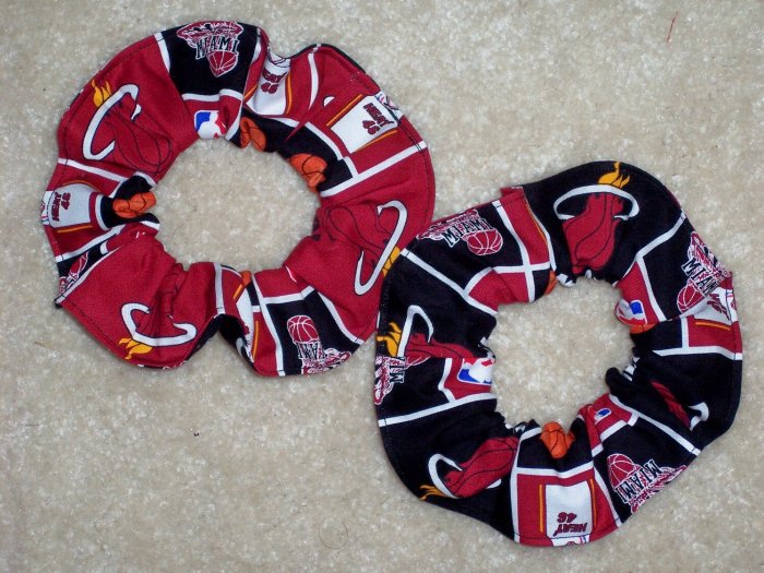 Miami Heat Basketball Fabric Hair Scrunchie Scrunchies NBA