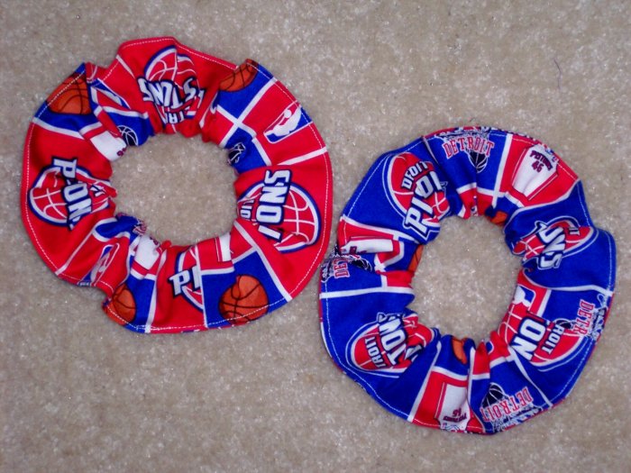 Dertoit Pistons Basketball Fabric Hair Scurnchie Scrunchies NBA