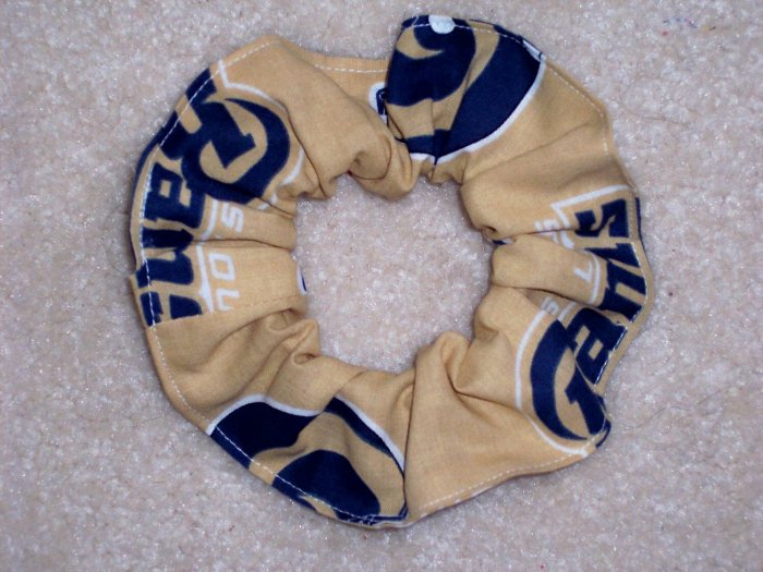 St Luois Rams Football Gold Fabric Hair Scrunchie Scrunchies NFL