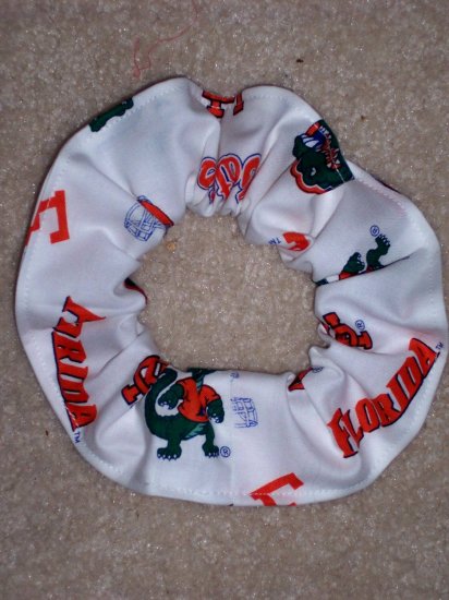 Florida Gators College New White Fabric hair Scrunchie Scrunchies NCAA
