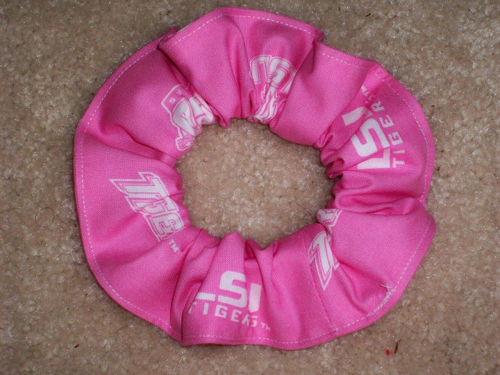 LSU Tigers Football College Pink Fabric hair Scrunchie Scrunchies NCAA