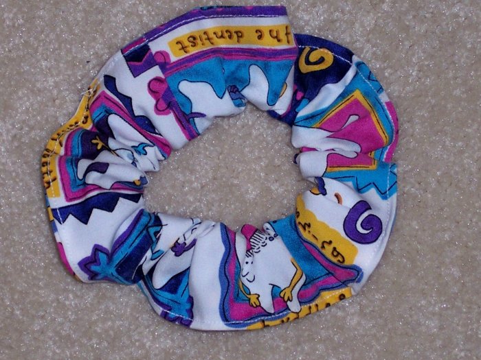Fresh from the Dentist Dental Scrub Print Fabric Hair Scrunchie Scrunchies