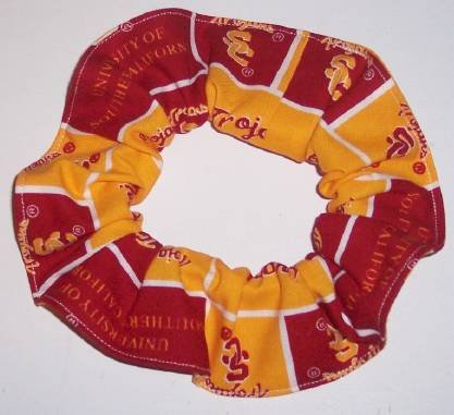 USC Trojans College Fabric Hair Scrunchie Scrunchies NCAA