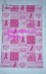 3 Day Walk Pink Ribbon Flannel &Terry Cloth Golf Towel