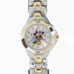 Disney Mickey & Minnie Mouse 2-Tone Bracelet Watch, MU2049, Seiko Brand, SPECIAL, Rotating Hearts