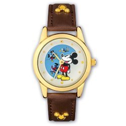 Disney Mickey Mouse Leather Strap Watch, MU2390, Seiko Brand