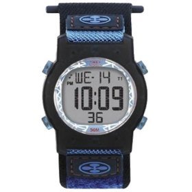 Timex T75581 Children's Blue with Orange Accent Resin Case Digital Sport Watch