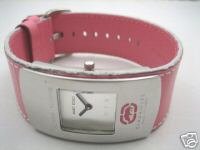 Marc Ecko Leather ID Woman Analog Pink Watch E65003G6