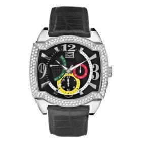 Marc Ecko Black Leather Strap Watch - E16519G2