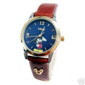 Disney Mickey Mouse Brown Leather Strap Watch, MU0937, 30 Meter, Seiko Brand
