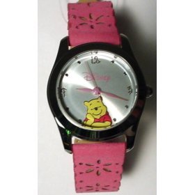 Disney Winnie the Pooh Pink Leather Strap Watch, MU1244, SPECIAL, Seiko Brand, 30 Meters