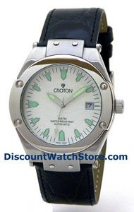 Croton Men's Stainless Automatic / Strap Watch CA301061BSWH