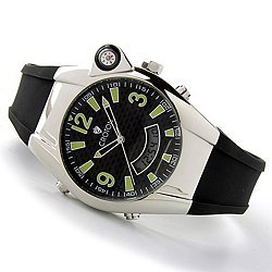 CA301099BSBK Croton Menâs Analog & Digital Rubber Strap Watch