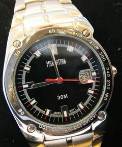 Manahattan by Croton Mens Black Dial / Bracelet Watch CM304144SLBK
