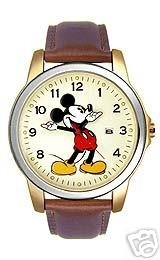 Disney Unisex Leather Band Hands Watch MU0942