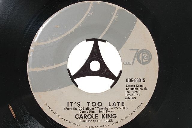 CAROLE KING I Feel The Earth Move 7" ODE 45 RPM