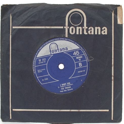 THE TROGGS I Want You FONTANA 1966 7" 45 RPM MONO