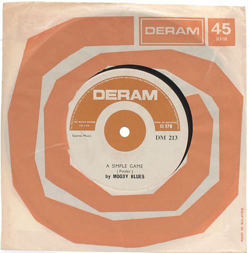 MOODY BLUES Ride My See-Saw MALAYSIA 7" DERAM 45 RPM