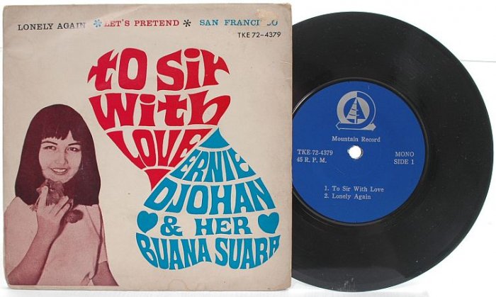 ERNIE DJOHAN To Sir With Love 60s INDON DIVA 7" PS EP
