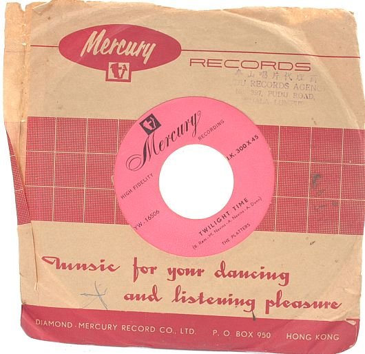 THE PLATTERS Twilight Time HONG KONG Mercury 7"