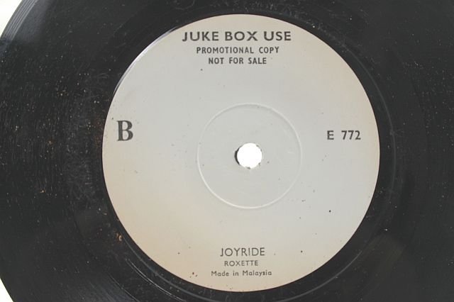 ROXETTE Joyride B-SIDE Malaysia Jukebox Promo 7"