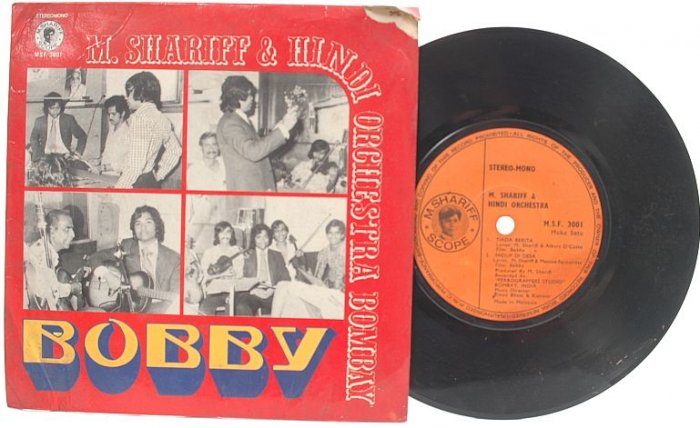 M SHARIFF HINDI ORCHESTRA Bobby MALAY 60s 7" PS EP