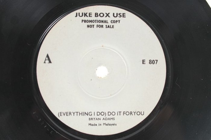 BRYAN ADAMS Everything I do KENNY ROGERS MALAYSIA Jukebox 7"
