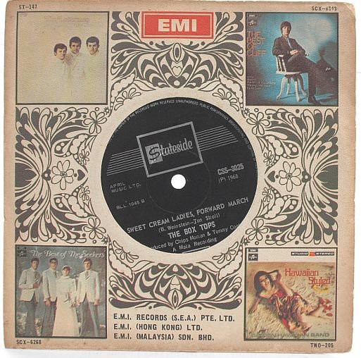 BOX TOPS Sandman INTERNATIONAL $tateside EMI 7"