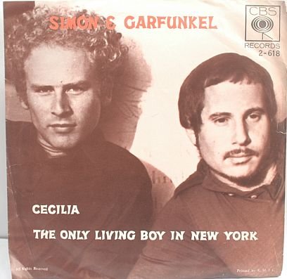 SIMON & GARFUNKEL Cecilia CBS ASIA INTERNATIONAL 7" PS