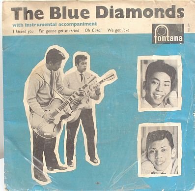 BLUE DIAMONDS 4Track 7" EP PS 45 RPM Fontana Holland