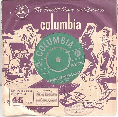 MARTINAS My Bonnie Lies Over 7" SP Columbia INDIA