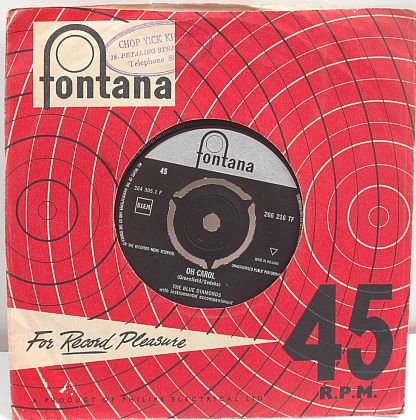 BLUE DIAMONDS Oh Carol ASIA 60s DUO 7" SP Fontana