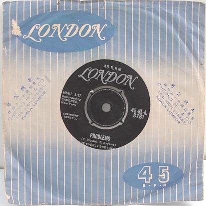 EVERLY BROTHERS Love Of My Life 7" SP London INDIA