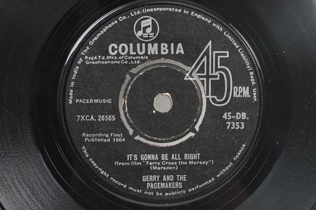 GERRY & THE PACEMAKERS Just Because 7" SP India
