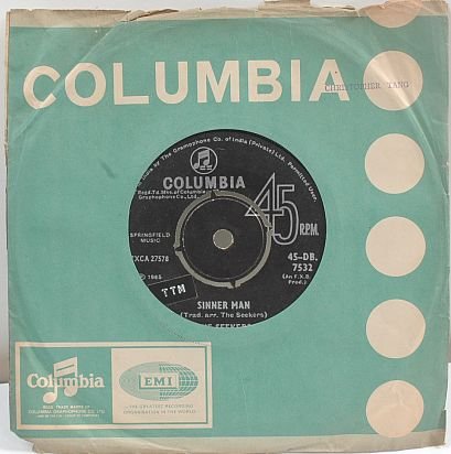 THE SEEKERS Sinner Man COLUMBIA 1965 7" SP India