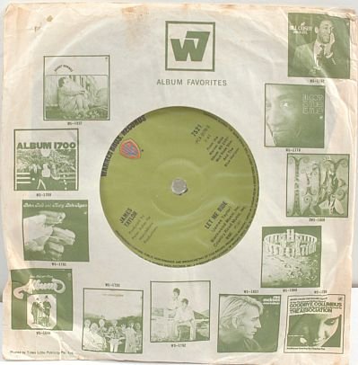JAMES TAYLOR Let Me Ride 1971 7" SP Singapore