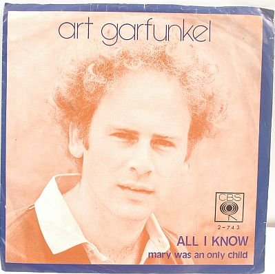 ART GARFUNKEL All I Know 1973 7" PS SP 45RPM MALAYSIA