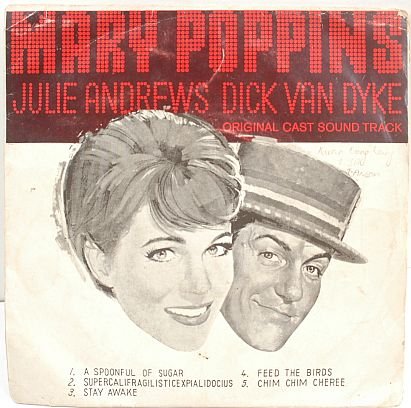 MARY POPPINS OST Julie Andrews 7" EP PS SE Asia