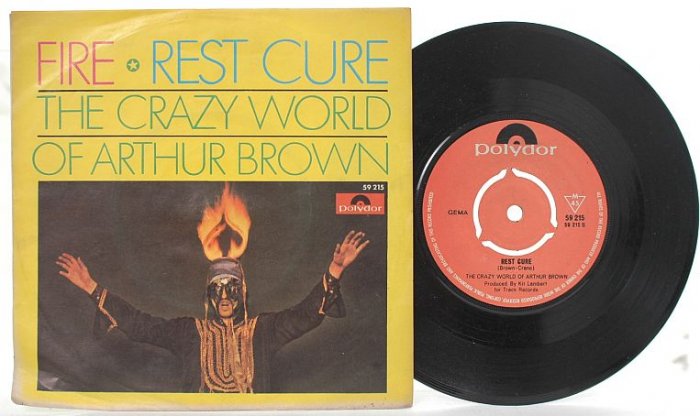 CRAZY WORLD OF ARTHUR BROWN Fire GERMAN 7" PS