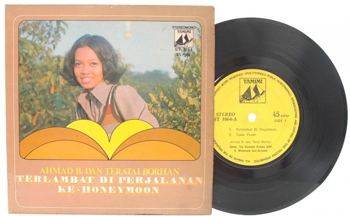 Malay 70s Pop AHMAD B & TERATAI BORHAN Honeym 7" PS EP