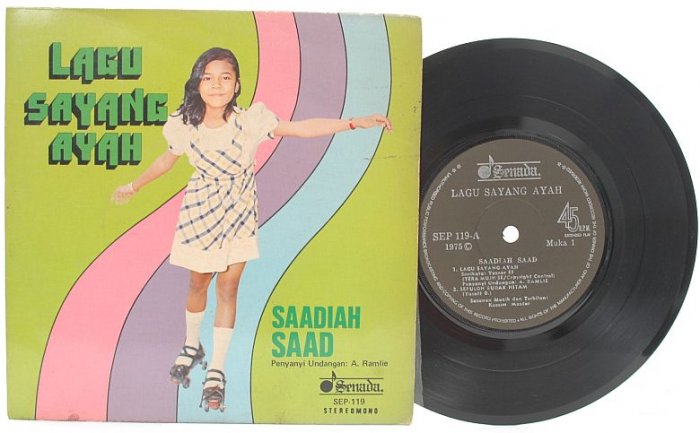 Malay 70s Pop SAADIAH SAAD Lagu Ayah Sayang 7" PS EP