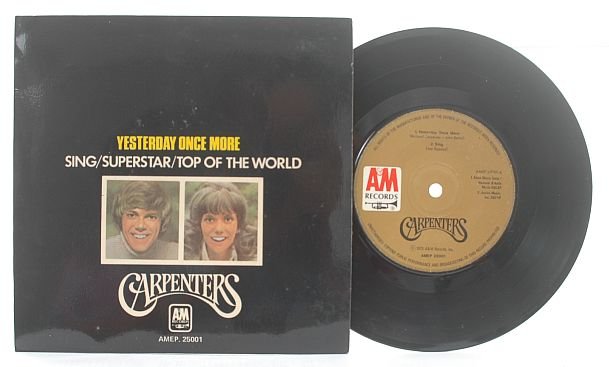CARPENTERS Superstar / Yesterday SINGAPORE 7" PS EP