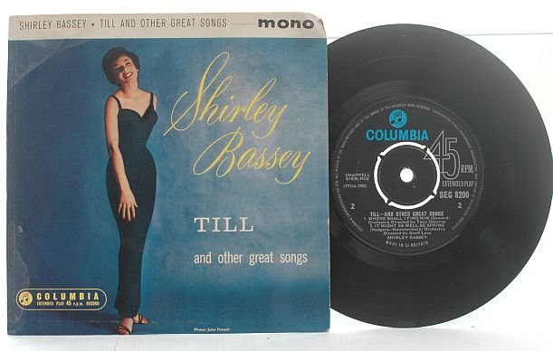 SHIRLEY BASSEY Till COLUMBIA ENGLAND 7" 45 RPM EP Mono