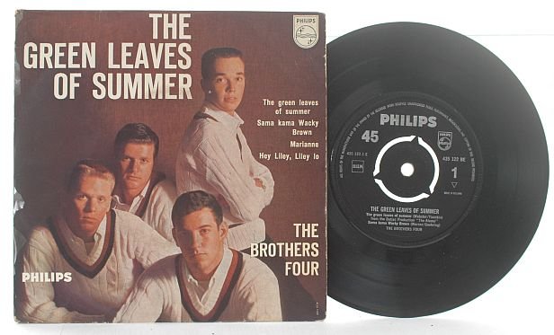 BROTHERS FOUR leaves of Summer PHILLIPS EP 7" 45 RPM